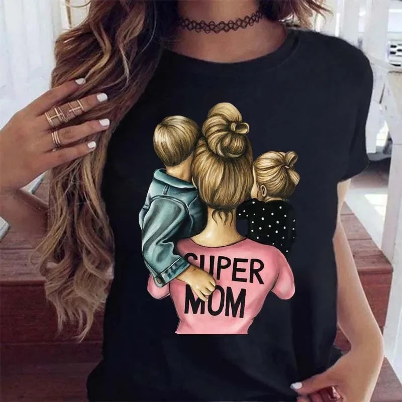 Cartoon Mom Graphic Tee