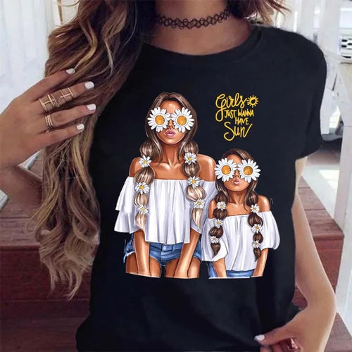 Cartoon Mom Graphic Tee